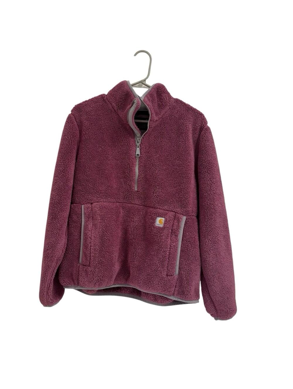 Carhartt Women's SMALL (4-6) Fleece Pullover Loose Fit Huckleberry OJ6470-W